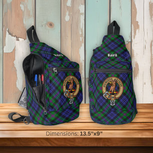 Clan Baird Wapen over Tartan Sling Bag