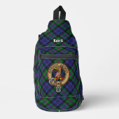 Clan Baird Wapen over Tartan Sling Bag (Voorkant)