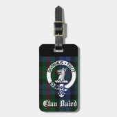 Clan Baird Wapenschild Tartan Bagagelabel (Voorkant verticaal)