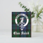 Clan Baird Wapenschild Tartan Briefkaart (Staand voorkant)