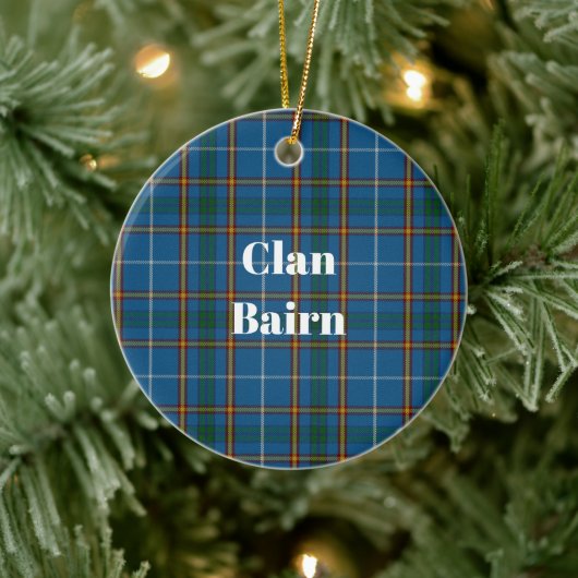 Clan Bairn Tartan Keramisch Ornament (Boom)