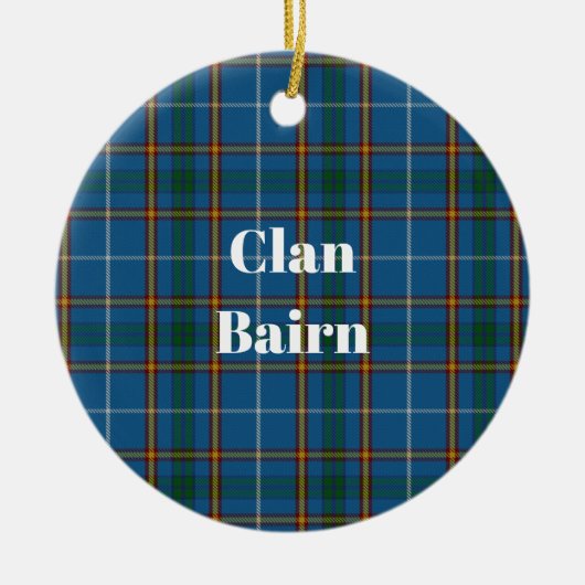 Clan Bairn Tartan Keramisch Ornament (Voorkant)