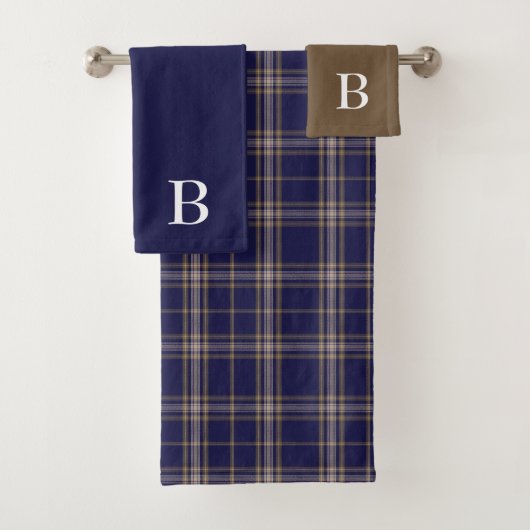 Clan Baker Monogrammed Bath Towel Set Bad Handdoek (Insitu)