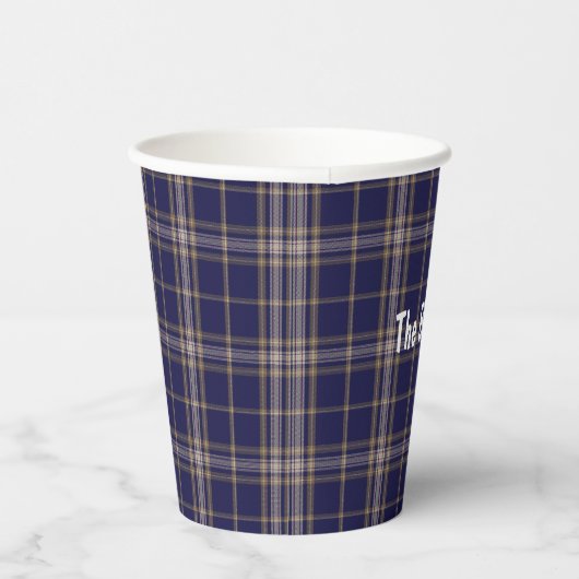 Clan Baker Plaid Custom Paper Cups Papieren Bekers (Rechts)