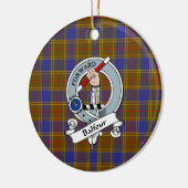 Clan Balfour Modern Badge Tartan Schotse Plaid Keramisch Ornament (Links)