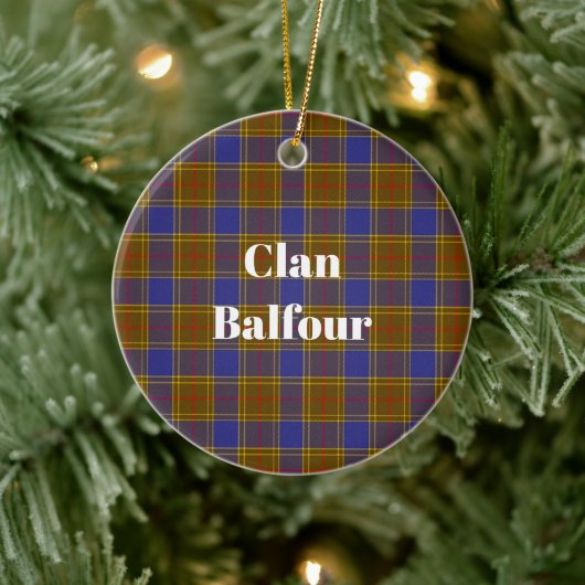Clan Balfour Modern Tartaans Keramisch Ornament (Boom)
