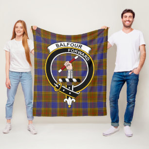 Clan Balfour Modern Tartan Schotlandse ruit Fleece Deken