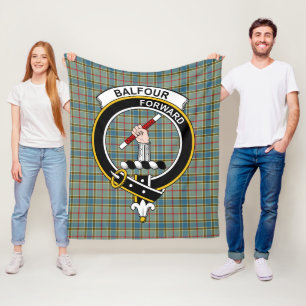 Clan Balfour Moderne Tartan Schotse Ruit Fleece Deken