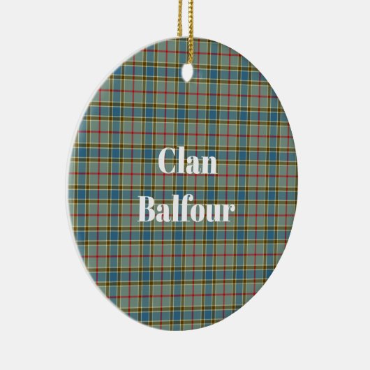 Clan Balfour Tartan wordt Keramisch Ornament (Rechts)