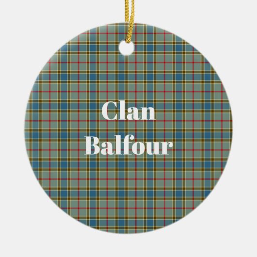 Clan Balfour Tartan wordt Keramisch Ornament (Voorkant)