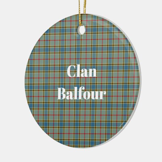 Clan Balfour Tartan wordt Keramisch Ornament (Links)