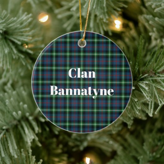 Clan Bannatyne Tartan Keramisch Ornament (Boom)
