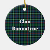 Clan Bannatyne Tartan Keramisch Ornament (Voorkant)