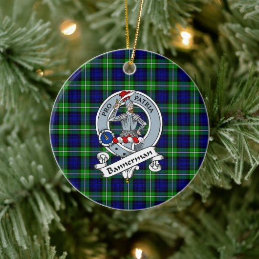 Clan Bannerman Badge Tartan Pset Keramisch Ornament (Boom)
