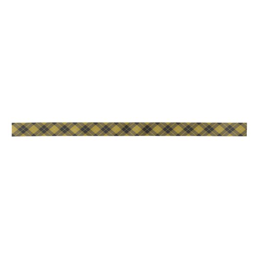 Clan Barclay Classic Dress Yellow en Black Tartan Satijnen Lint (Voorkant)
