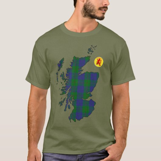 Clan Barclay [EDIT] Tartan Kaart T-shirt (Voorkant)