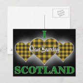 Clan Barclay I Love Scotland Tartan Heart Briefkaart (Voorkant / Achterkant)