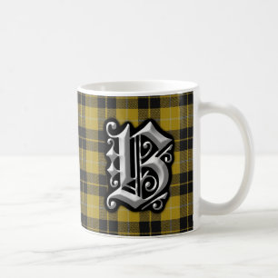 Clan Barclay Letter B Monogram Dress Tartan Koffiemok