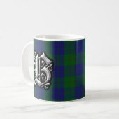 Clan Barclay Letter B Monogram Hunting Tartan Koffiemok (Voorkant links)