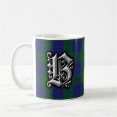 Clan Barclay Letter B Monogram Hunting Tartan Koffiemok (Links)