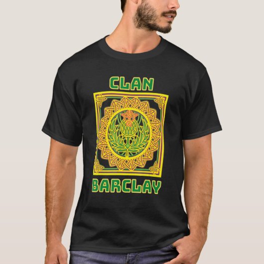 Clan Barclay Scottish Celtic Thistle T-shirt (Voorkant)