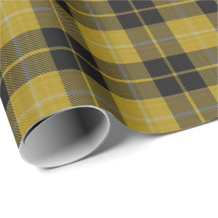 Clan Barclay Scottish Dress Yellow Black Tartan Cadeaupapier