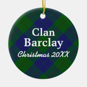 Clan Barclay Scottish Hunting Tartan Keramisch Ornament