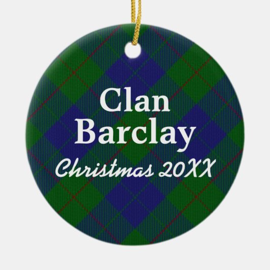 Clan Barclay Scottish Hunting Tartan Keramisch Ornament (Voorkant)