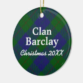 Clan Barclay Scottish Hunting Tartan Keramisch Ornament (Links)