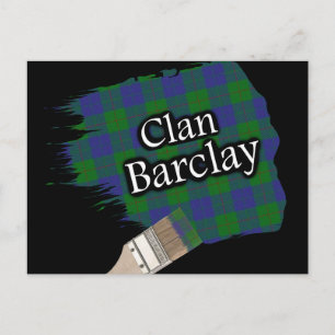 Clan Barclay Scottish Tartan Paint Brush Briefkaart