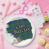 Clan Barclay Scottish Tartan Paint Brush Papieren Bordje (Feest)
