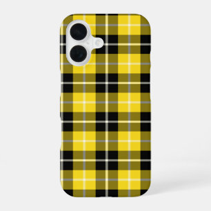 Clan Barclay Tartan Geel en Zwart Schotse Ruit iPhone 16 Hoesje