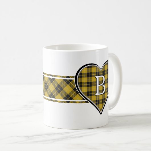 Clan Barclay Tartan Heart Koffiemok (Voorkant rechts)