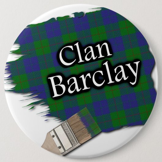 Clan Barclay Tartan Paint Brush Ronde Button 6,0 Cm (Voorkant)