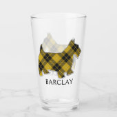 Clan Barclay Tartan Schotse Hond Glas (Voorkant)