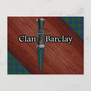 Clan Barclay Tartan Sgian Dubh Lemmet Briefkaart