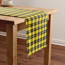 Clan Barclay Yellow en Black Scottish Tartan Korte Tafelloper