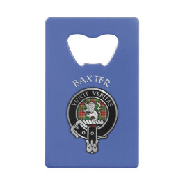 Clan Baxter Crest & Tartan Creditkaart Flessenopener