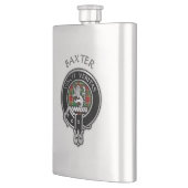 Clan Baxter Crest & Tartan Flask Flacon (Links)