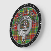 Clan Baxter Crest & Tartan Grote Klok (Hoek)