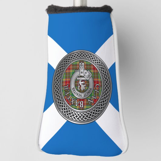 Clan Baxter Crest & Tartan Knot Golfheadcover (Draai 90)