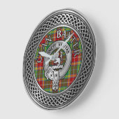 Clan Baxter Crest & Tartan Knot Grote Klok (Hoek)