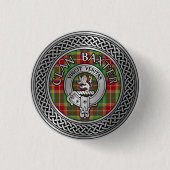 Clan Baxter Crest & Tartan Knot Ronde Button 3,2 Cm (Voorkant)
