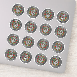 Clan Baxter Crest & Tartan Knot Sticker