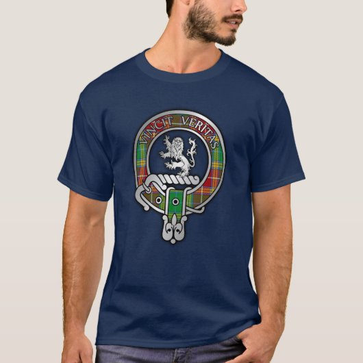 Clan Baxter Crest & Tartan T-Shirt (Voorkant)