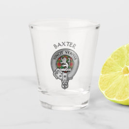 Clan Baxter Crest & Tartan T-Shirt Shot Glass Glas