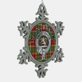 Clan Baxter Crest & Tartan Tin Sneeuwvlok Ornament (Links)