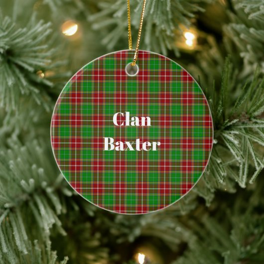 Clan Baxter Modern Tartan Keramisch Ornament (Boom)
