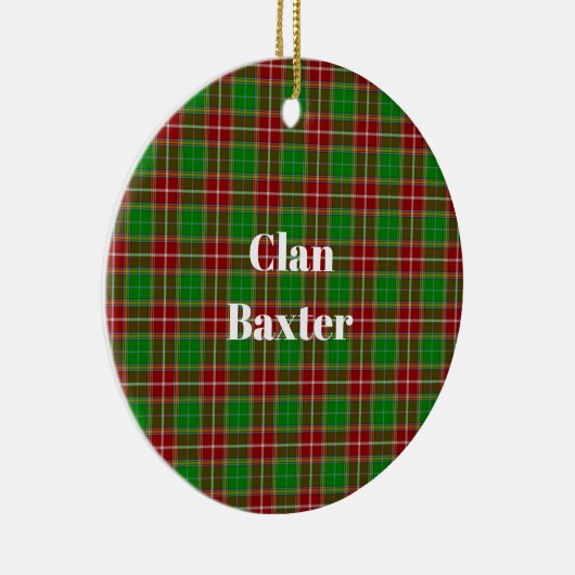 Clan Baxter Modern Tartan Keramisch Ornament (Rechts)