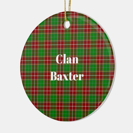 Clan Baxter Modern Tartan Keramisch Ornament (Links)